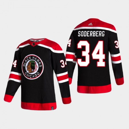 Chicago Blackhawks tröja Carl Soderberg 34 2020-21 Reverse Retro Authentic - NHL Tröjor Herr Chicago Blackhawks tröja Carl Soderberg 34 2020-21 Reverse Retro Authentic - NHL Tröjor Herr